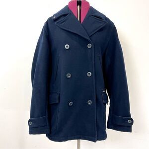 Nautica Jeans Wool Classic Double Breasted Peacoat Navy Blue Jacket  sz L/XL